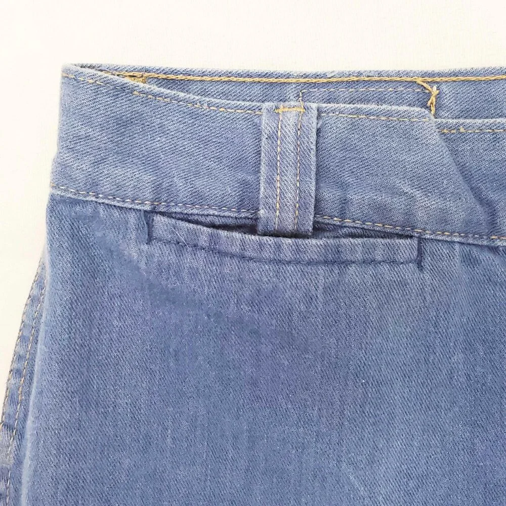 Vintage 1970’s Women's Wide Leg Bell Bottom Jean by Disco Jeans 33” Waist